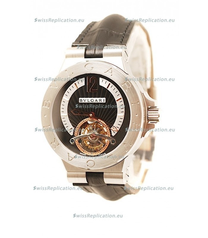 Bvlgari Grandes Diagono Complication Swiss Tourbillon Steel Watch