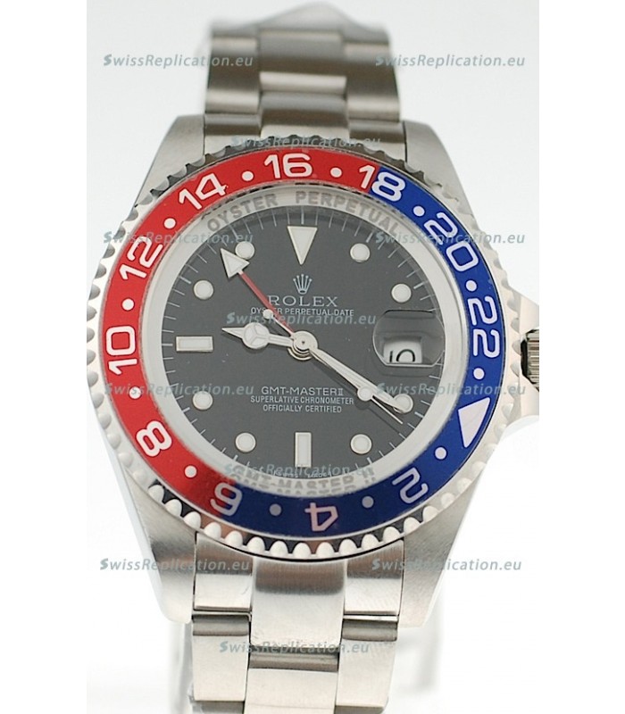 Rolex GMT Masters II 2011 Edition Replica Blue and Red Ceramic Bezel Watch