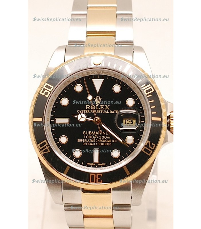 Rolex Submariner Two Tone Swiss Replica Watch Ceramic Bezel