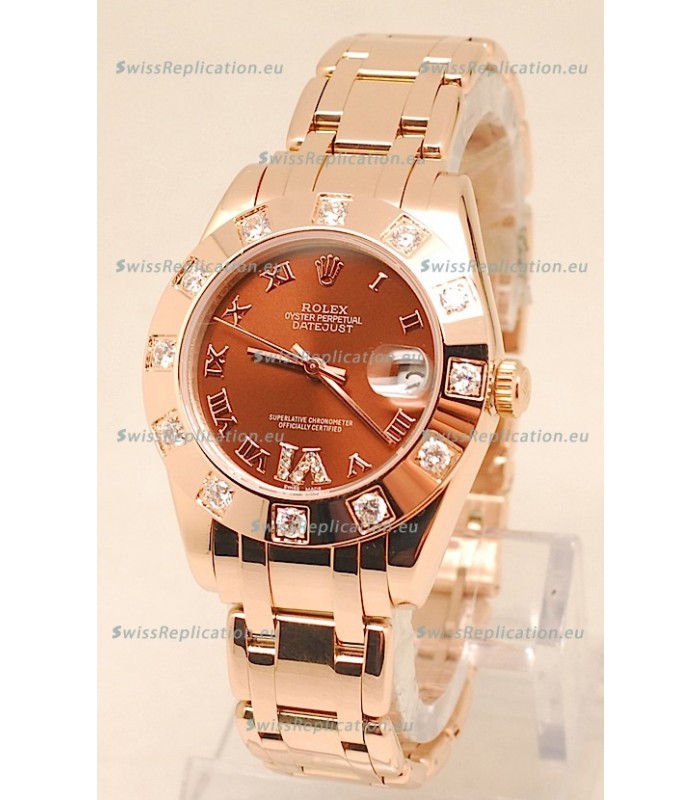 Rolex Datejust Rose Gold Japanese Replica Watch