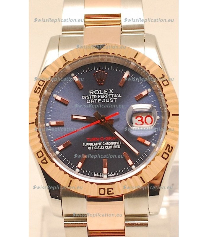 Rolex Datejust Turn O Graph Swiss Rose Gold Watch
