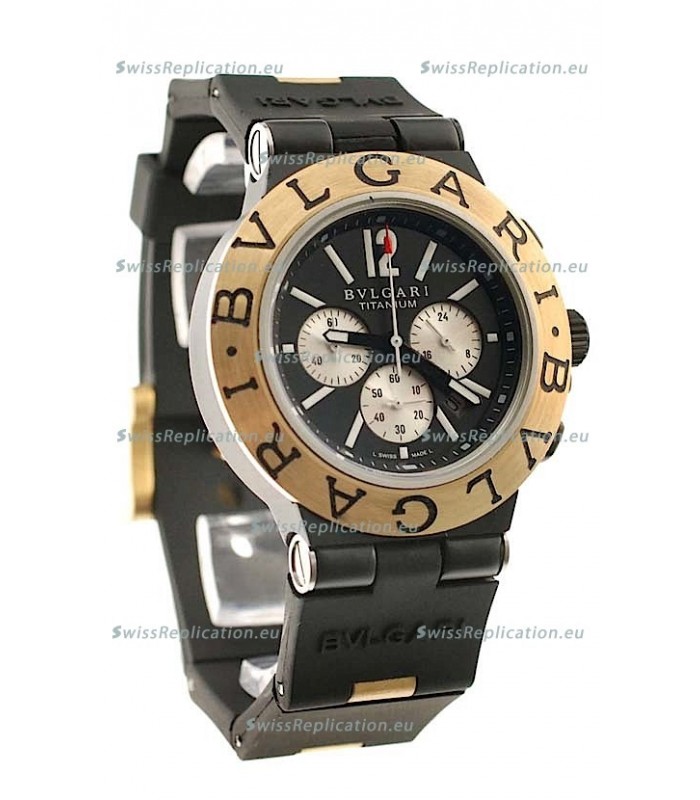 Bvlgari Scuba Swiss Body Japanese Watch in Black Dial