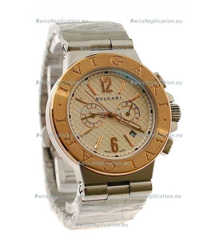 Bvlgari Diagono Mens Scuba japanese Replica Watch
