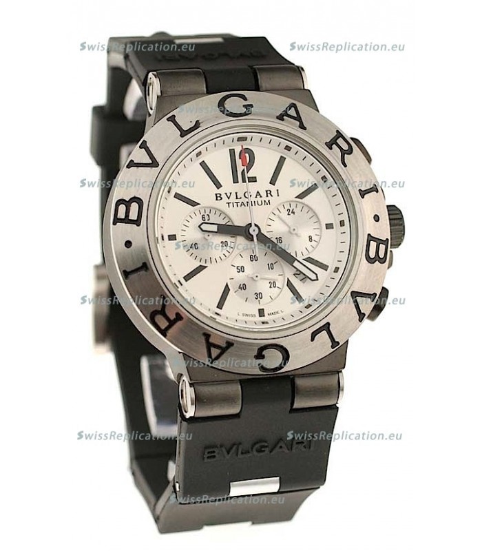 Bvlgari Scuba Swiss Body Japanese Steel Watch in White Dial
