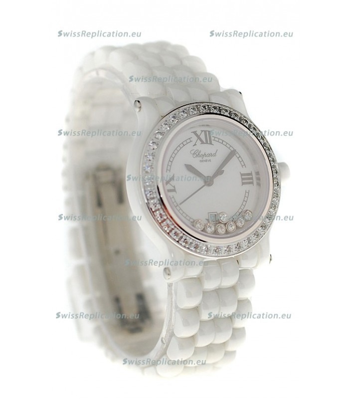 Chopard Happy Sport Ladies Japanese Ceramic Watch