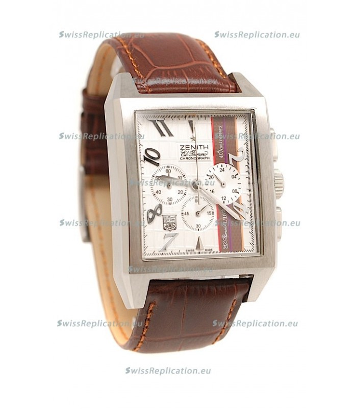 Zenith El Primero 40th Anniversary Chronograph Japanese Watch in White Dial