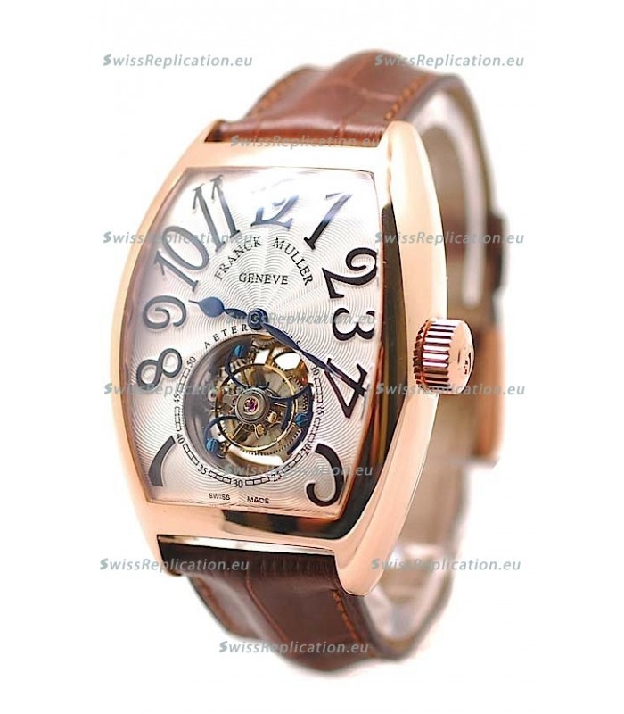 Franck Muller Aeternitas Tourbillon Swiss Replica Gold Watch 