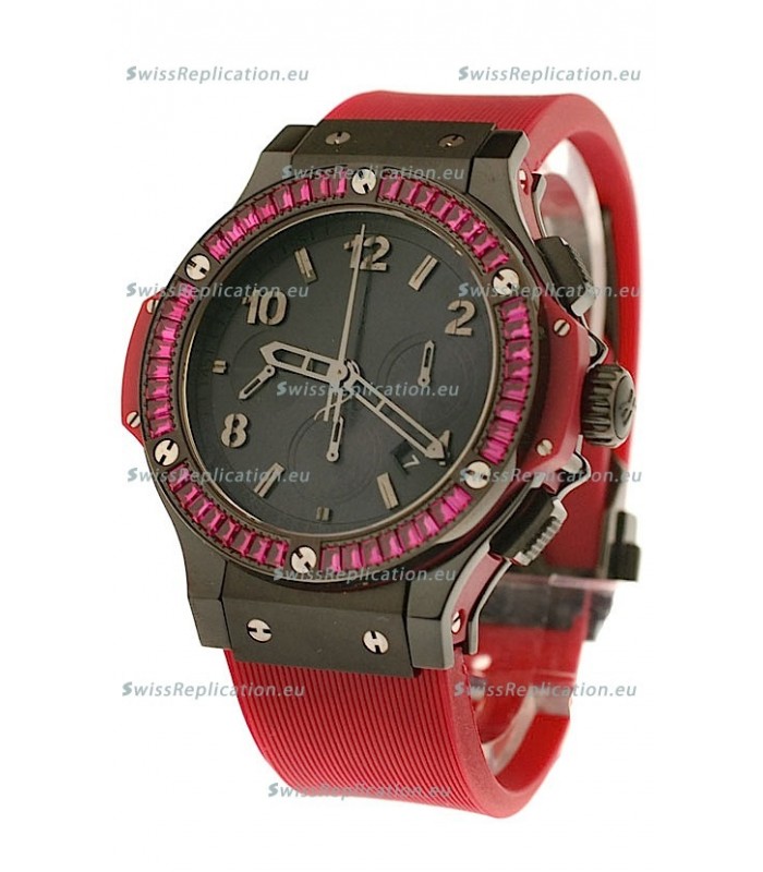Hublot Black Big Bang Red Tutti Frutti Swiss Replica Watch