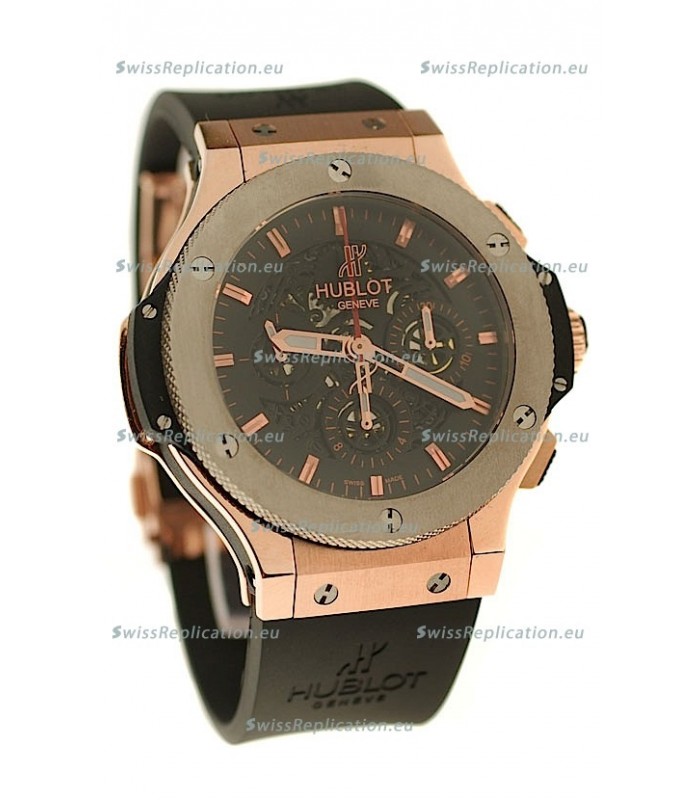 Hublot Rose Gold Aero Bang Swiss Replica Watch