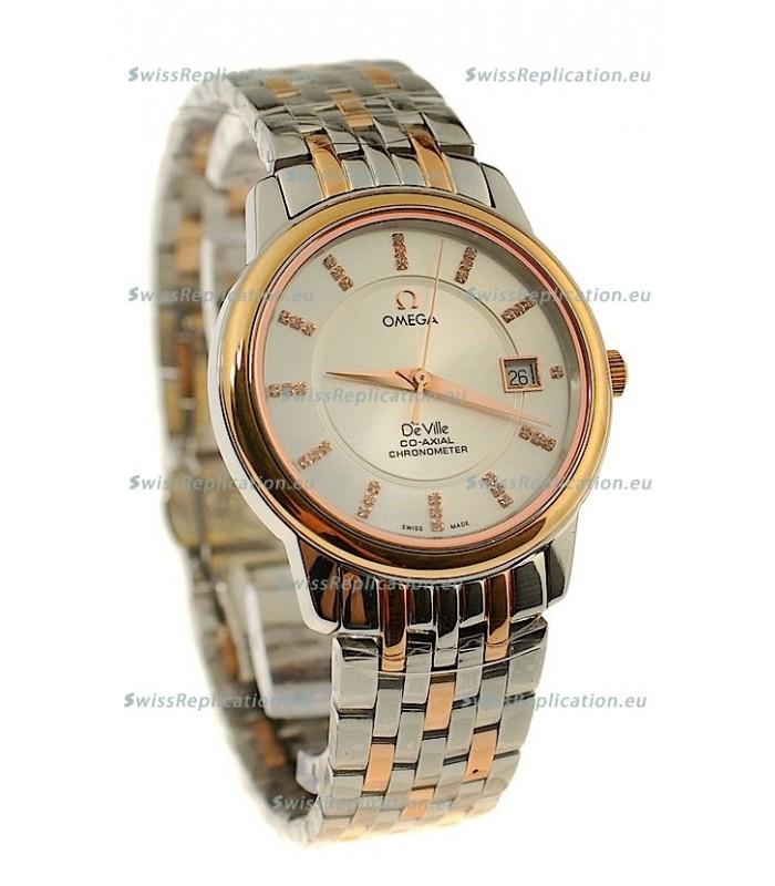 Omega Co-Axial Deville Japanese Rose Gold Watch 