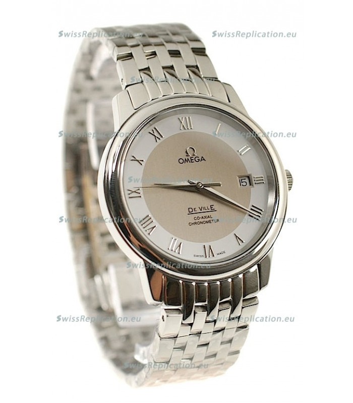 Omega Co-Axial Deville Japanese Steel Watch in Cream Dial