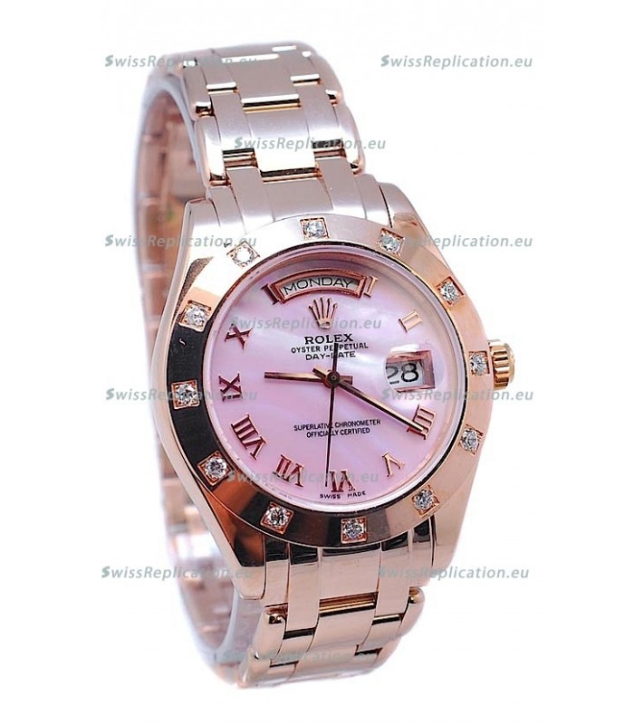 Rolex Day Date Pink Mother of Pearl Japanese Replica Watch
