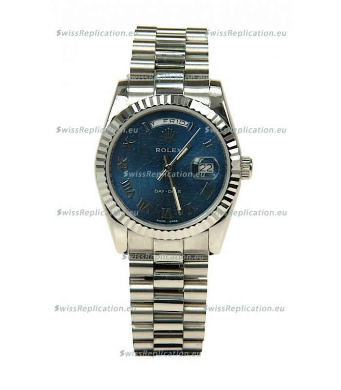Rolex Day Date-Silver Swiss Replica Watch
