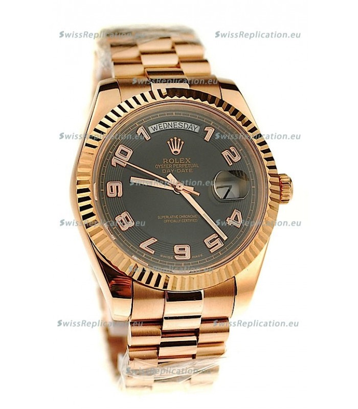 Rolex Day Date Pink Gold Swiss Replica Watch