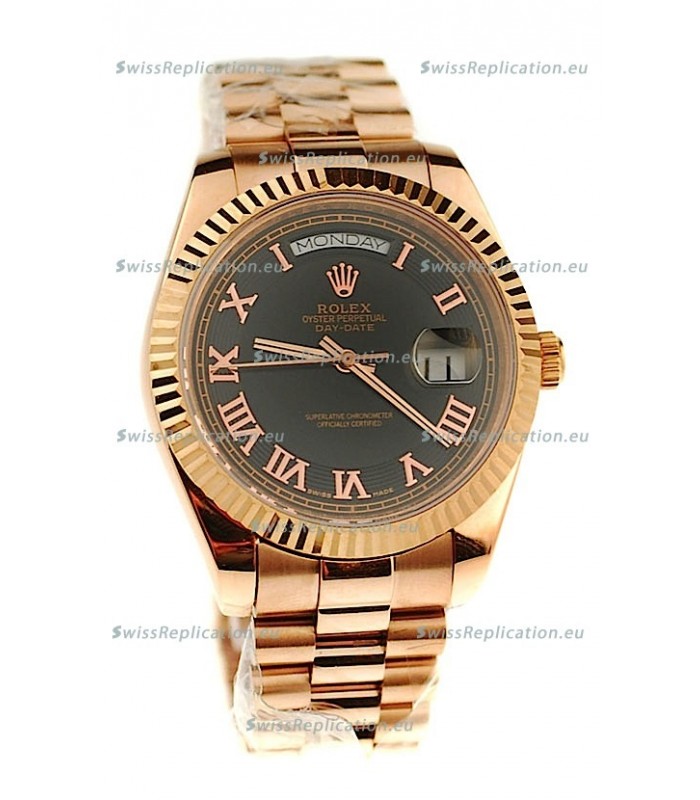 Rolex Day Date Pink Gold Swiss Replica Watch