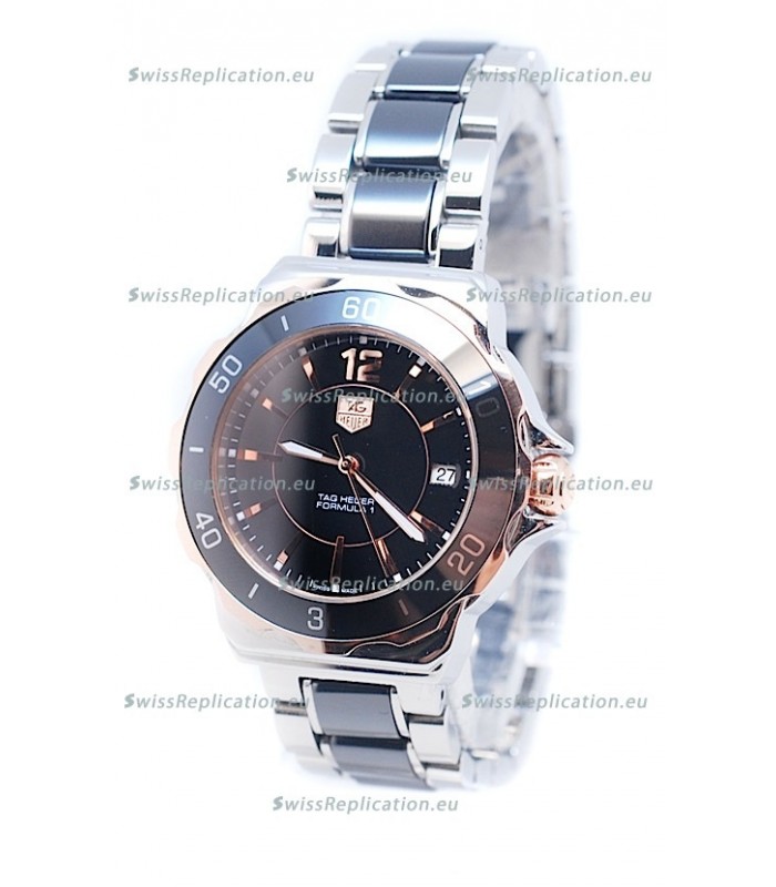 Tag Heuer Formula 1 Quartz Rose Gold Black Ceramic Watch