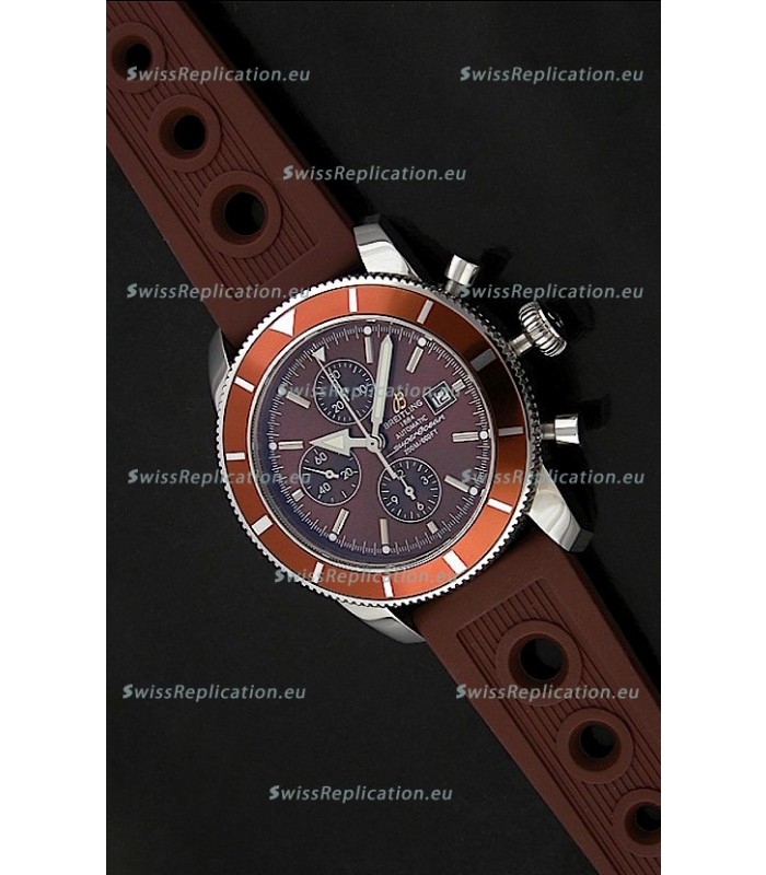 Breitling Superocean Swiss Replica Watch in Brown Dial