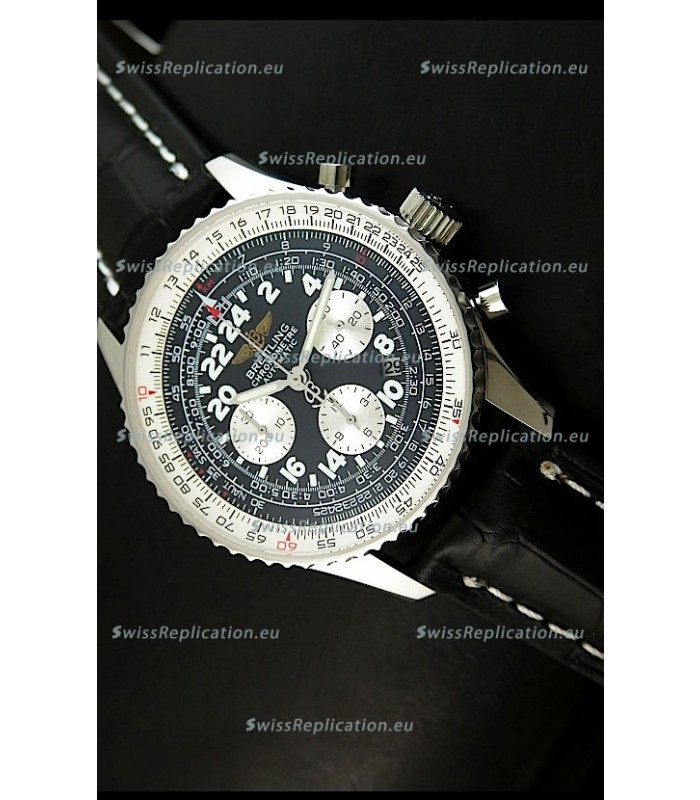 Breitling Navitimer Cosmonaute Swiss Replica Watch in Black Dial - MIRROR Replica