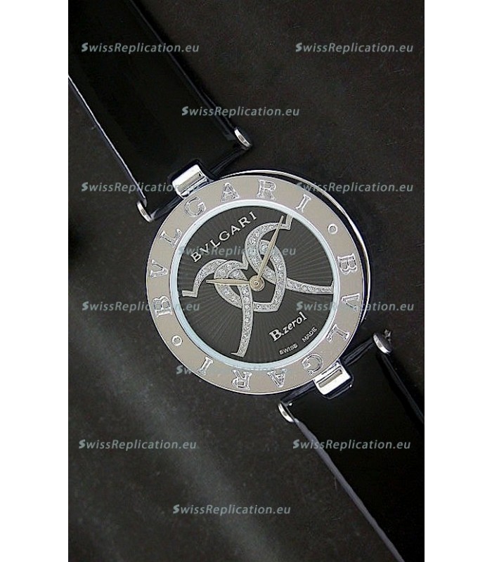 Bvlgari B.zerol Japanese Replica Quartz Watch in Black Dial
