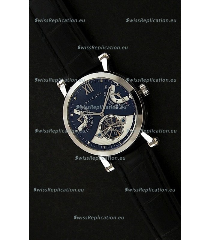Bvlgari Sotirio Japanese Replica Automatic Watch in Blue Dial