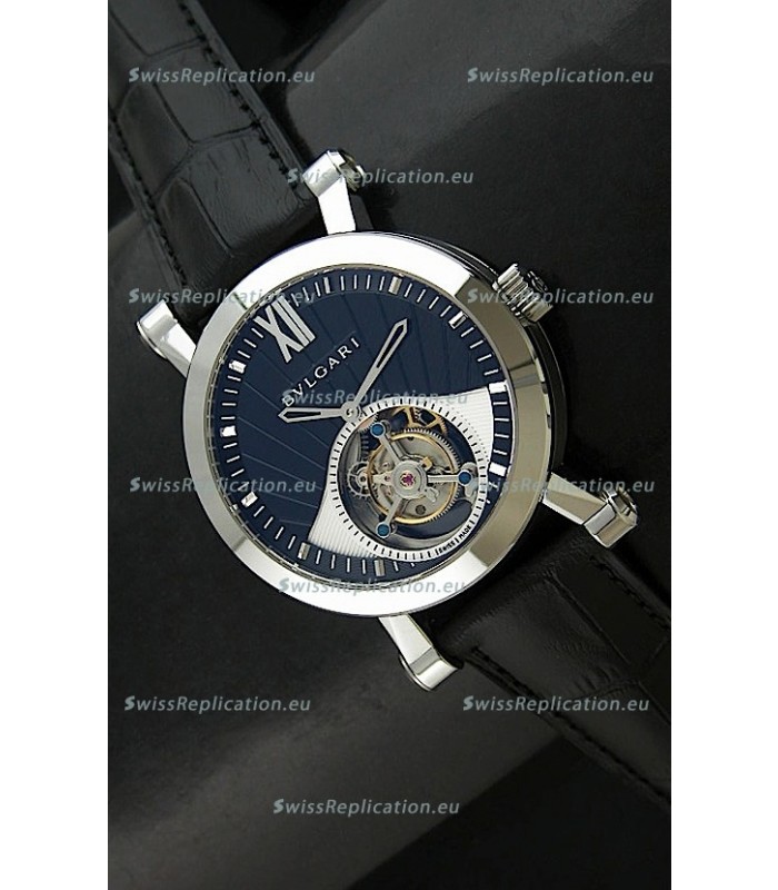 Bvlgari Sotirio Swiss Replica Tourbillon Watch in Blue Dial