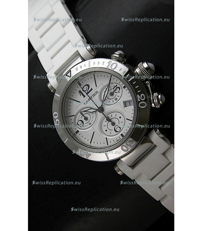 Cartier Pasha de Ladies Replica Watch in White Dial