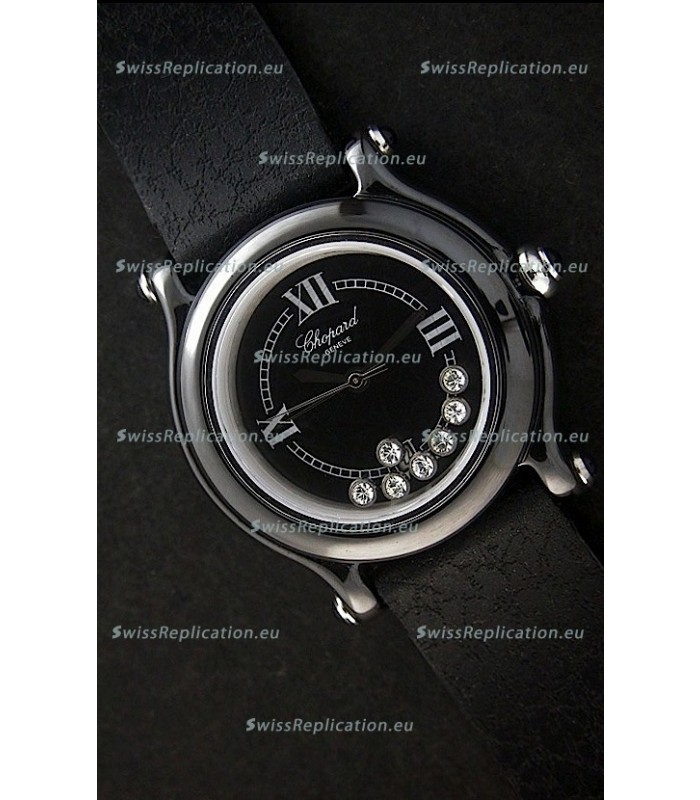 Chopard Happy Sport Japanese Replica Watch in Black Dial