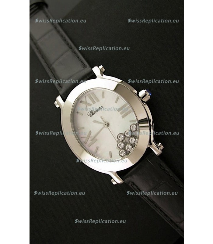 Chopard Happy Sport Ladies Japanese Replica Watch in Steel
