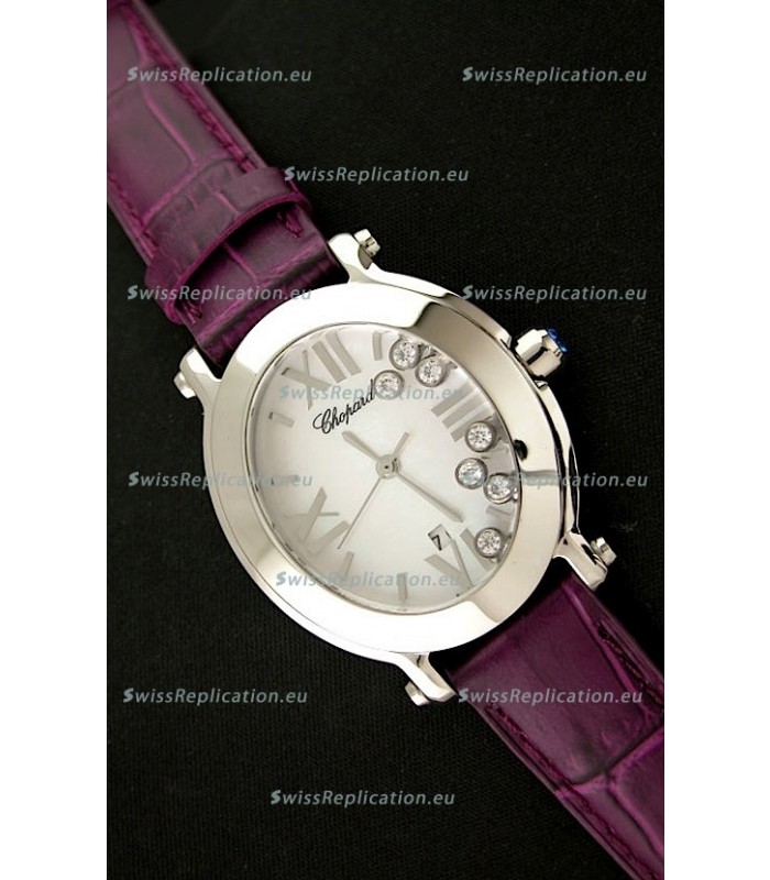 Chopard Happy Sport Ladies Japanese Replica Watch in Steel