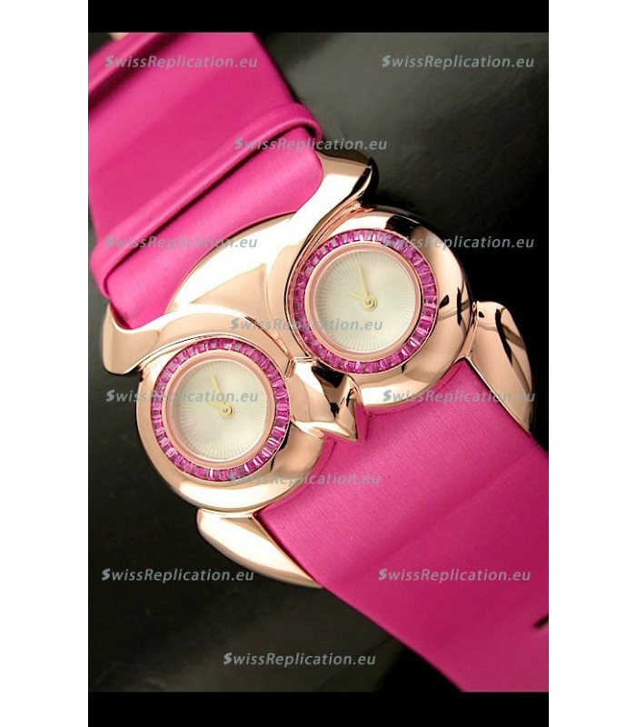 Chopard Animal World Ladies Owl Watch in Pink Strap