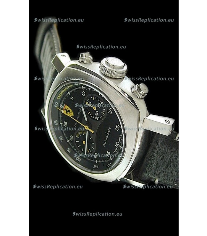 Ferrari Granturismo Swiss Replica Watch in Black Strap