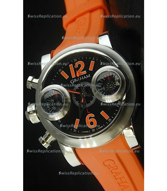 Graham Chronograph Swordfish Swiss Replica Watch in Orange Strap