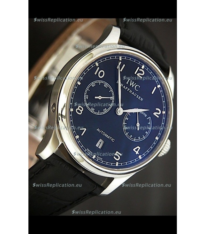 IWC Schaffhausen Japanese Replica Watch in Blue Dial