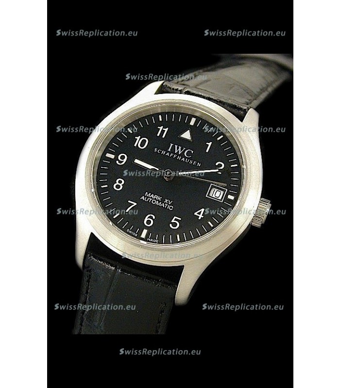 IWC Pilot MARK-XV Swiss Replica Watch in Black