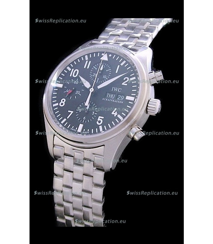 IWC Pilot Swiss Replica Watch in Black Dial
