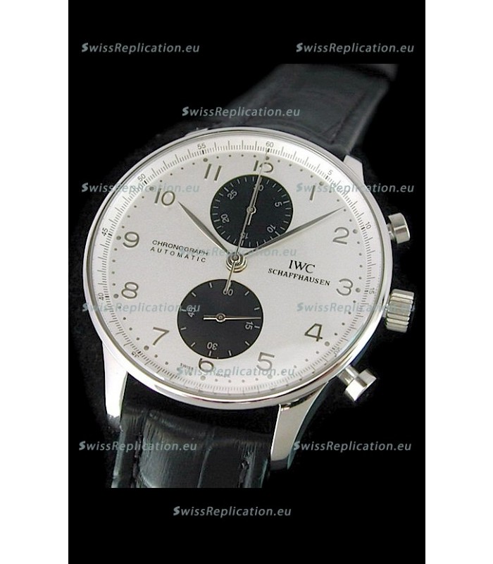 IWC Portuguese Chronograph Swiss Replica Watch in White 