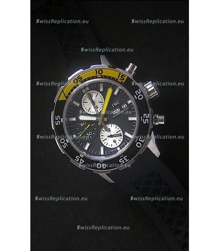 IWC Aquatimer Chronograph Swiss Replica Watch in Black Dial