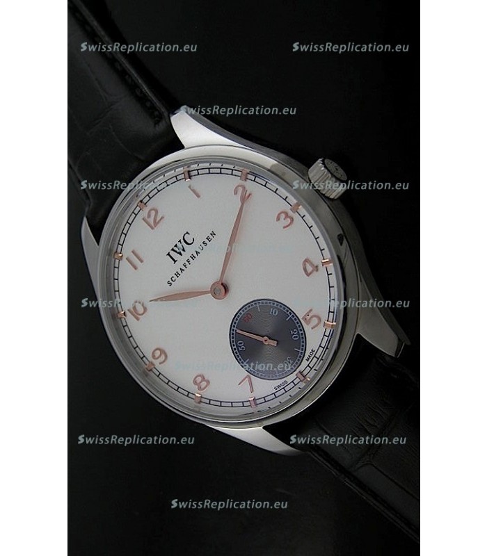 IWC Pro Tuguese Japanese Replica Watch in White Dial