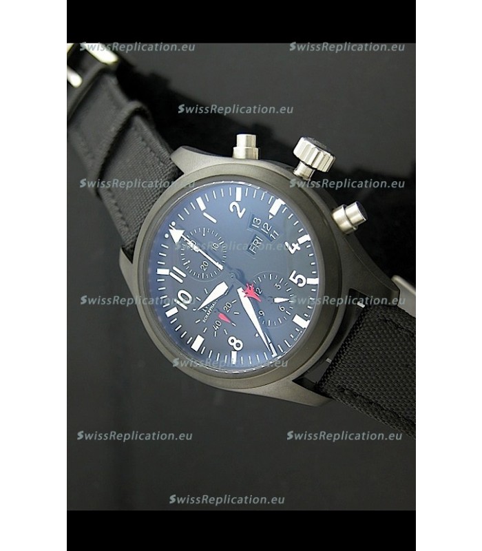 IWC Pilot Top Gun Automatic Swiss Replica Watch in Black PVD