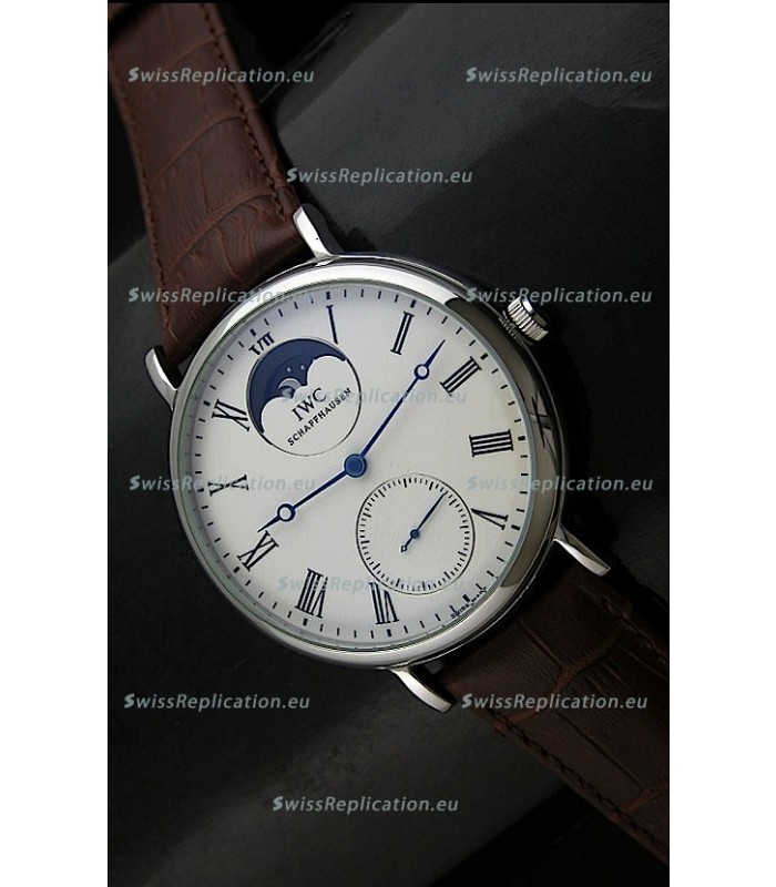IWC Vintage Portifino MoonPhase Japanese Replica Watch in White