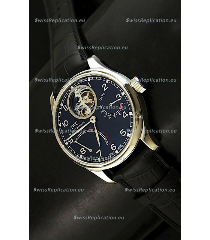 IWC Portugese Mystere TourbillonSwiss Replica Watch in Black Dial
