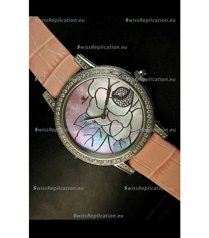 Jaeger LeCoultre Japanese Quartz Movement Ladies Watch - Pink Dial
