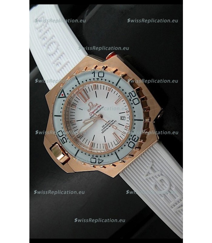 Omega Seamaster Ploprof Swiss Watch in Pink Gold Case