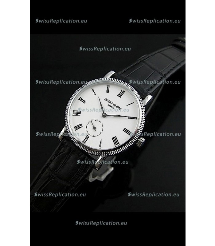 Patek Philippe Calatrava Japanese Mens Watch in White Dial
