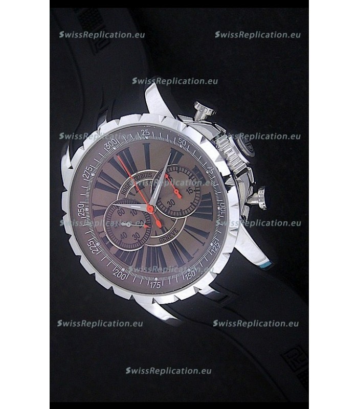 Roger Dubius Excalibur Chronoexcel Swiss Watch in Brown Dial