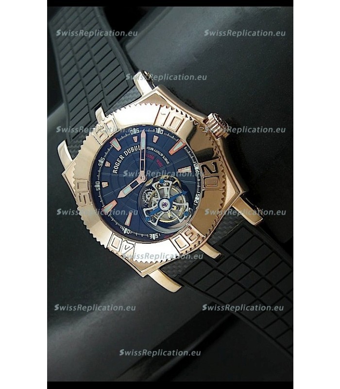 Roger Dubuis Tourbillon Excalibur Swiss Watch in Blue Dial