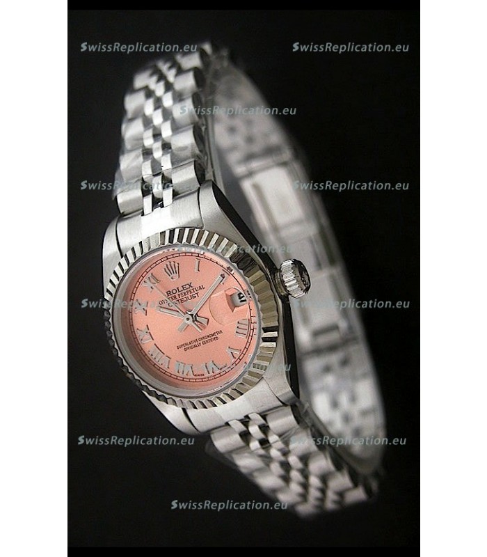 Rolex Datejust Oyster Perpetual Superlative ChronoMeter Swiss Watch in Orange Dial