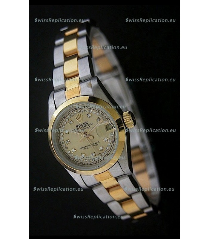 Rolex Datejust Oyster Perpetual Superlative ChronoMeter Japanese Gold Watch in Diamond Markers