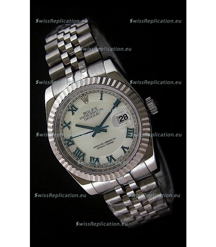 Rolex Datejust Mens Japanese Replica Watch in White Dial