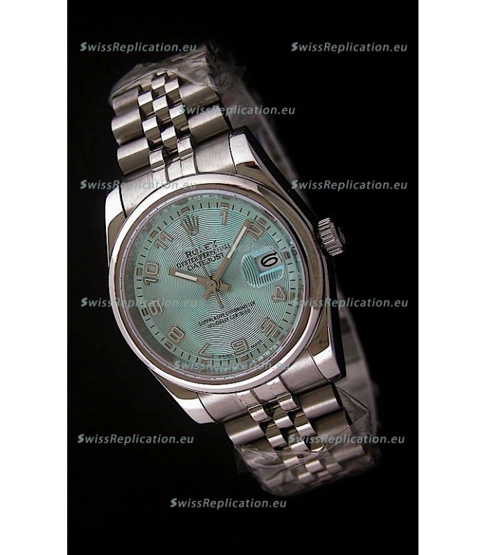 Rolex Datejust Mens Japanese Replica Watch in Light Blue Dial